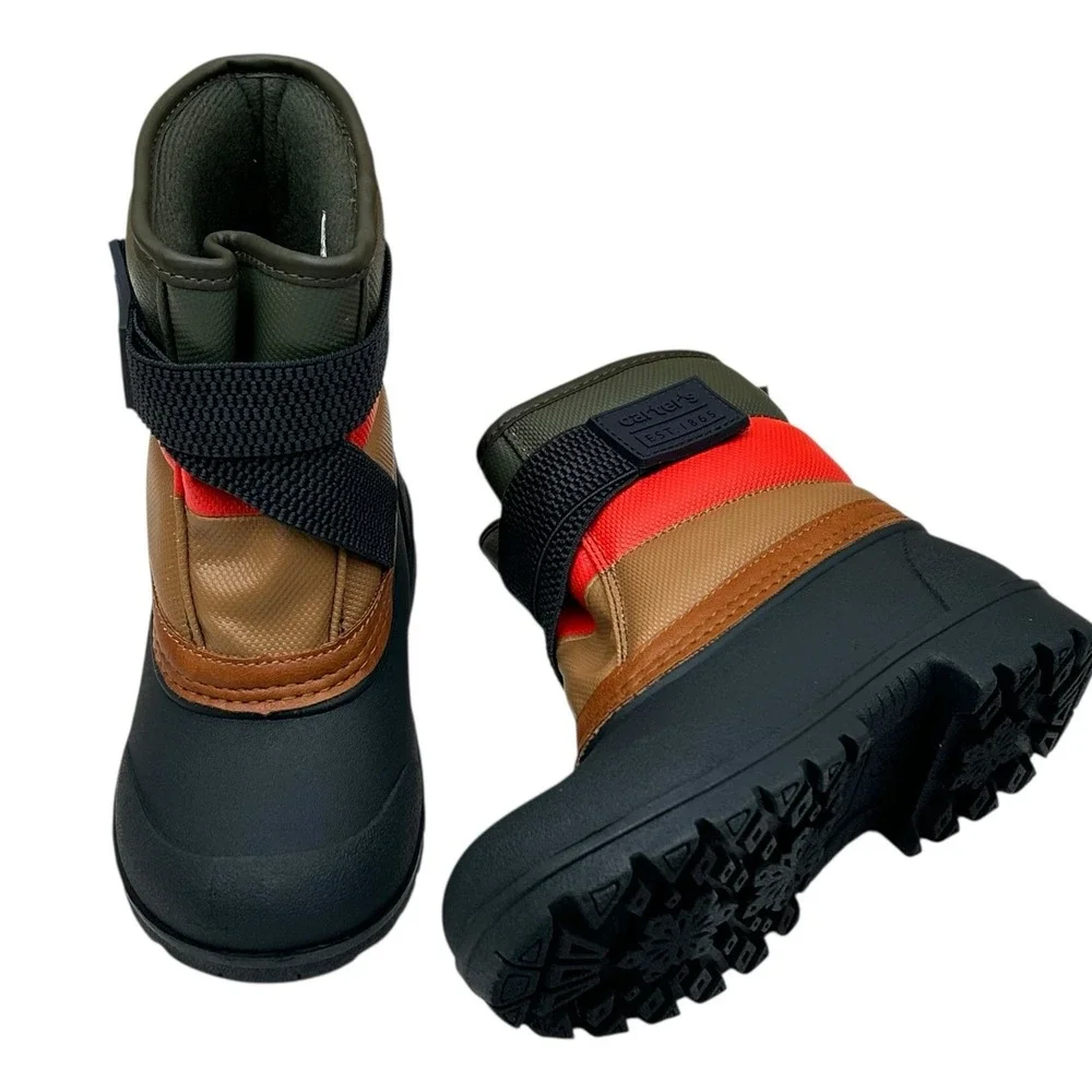 Carters Toddler Boys Girls Snow-Cold Weather Boots Size 8 Colorblock Mid Top‎